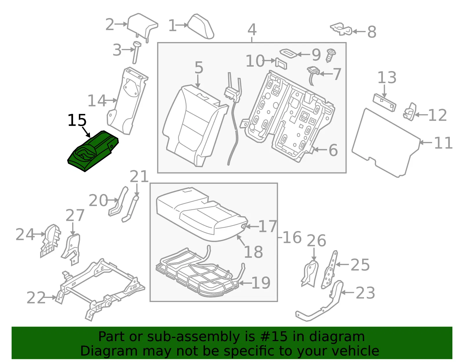 Armrest - Driver's Side (LH) - Kia (89900-1U110LAB) - view 2
