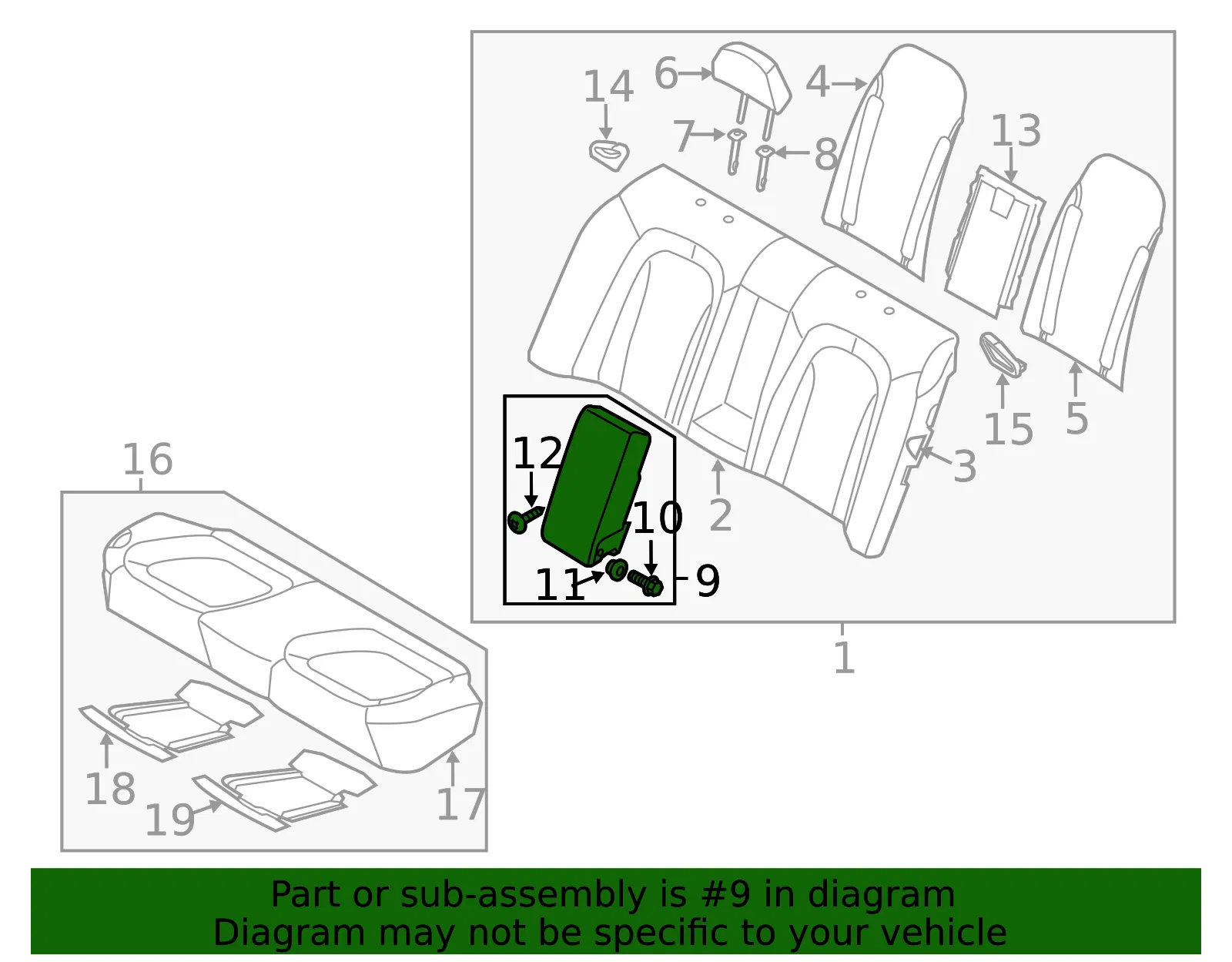 Seat Armrest - Kia (89900-2T020FEB) - view 2