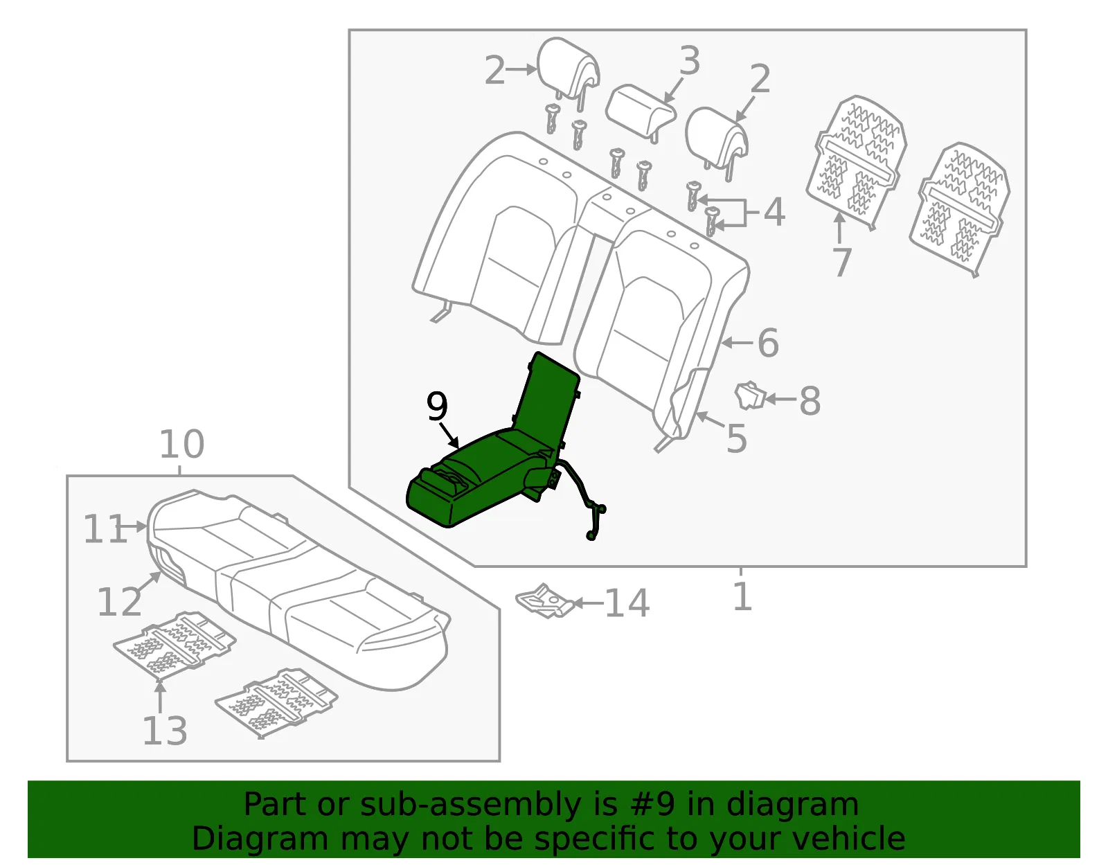 Armrest Assembly - Kia (89900-3R590GXT) - view 2