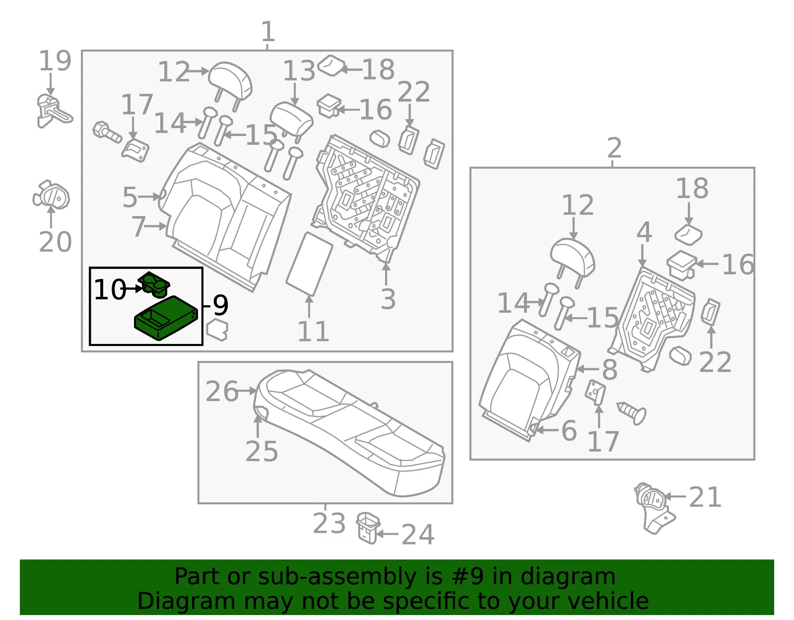 Armrest - Kia (89900-3W010EA2) - view 2