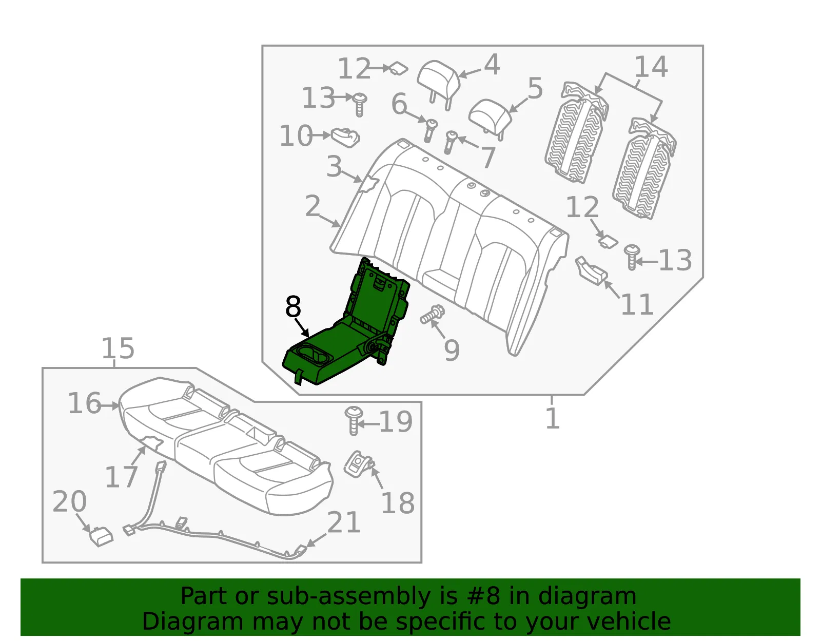 Armrest - Kia (89900-A8510HEC) - view 2