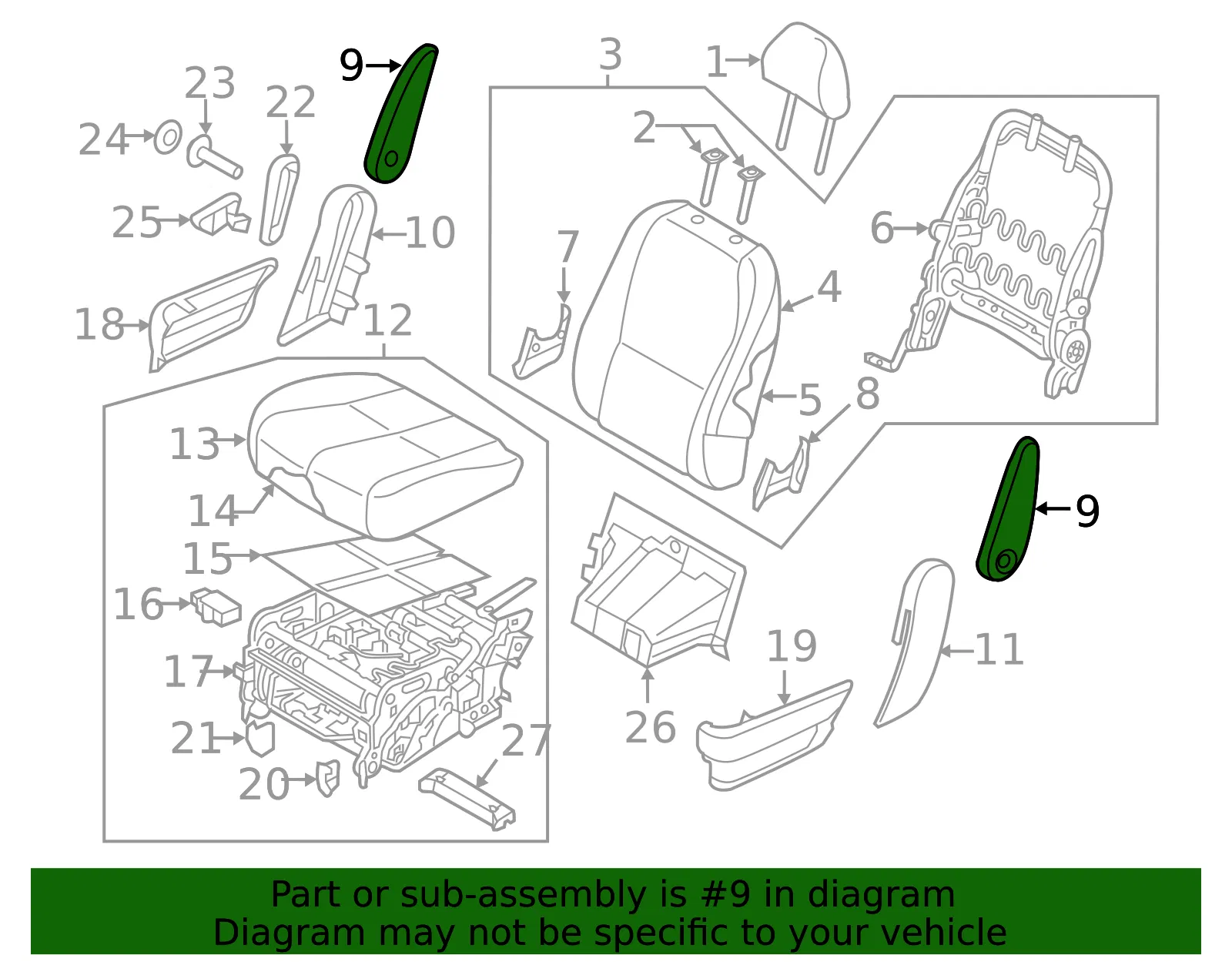 Armrest - Kia (89900-A9BD0D7J) - view 2