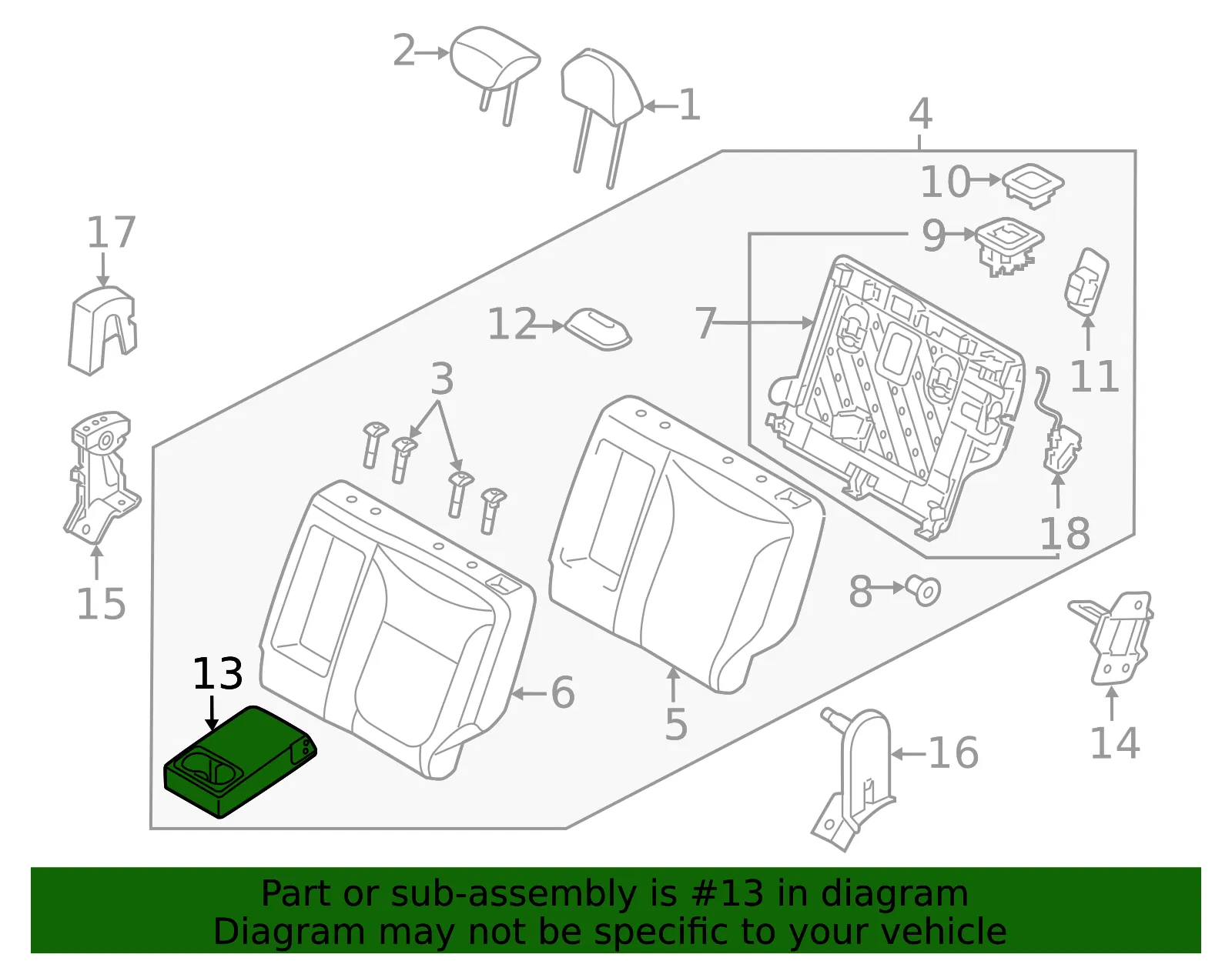 Armrest - Kia (89900-B2701KHV) - view 2