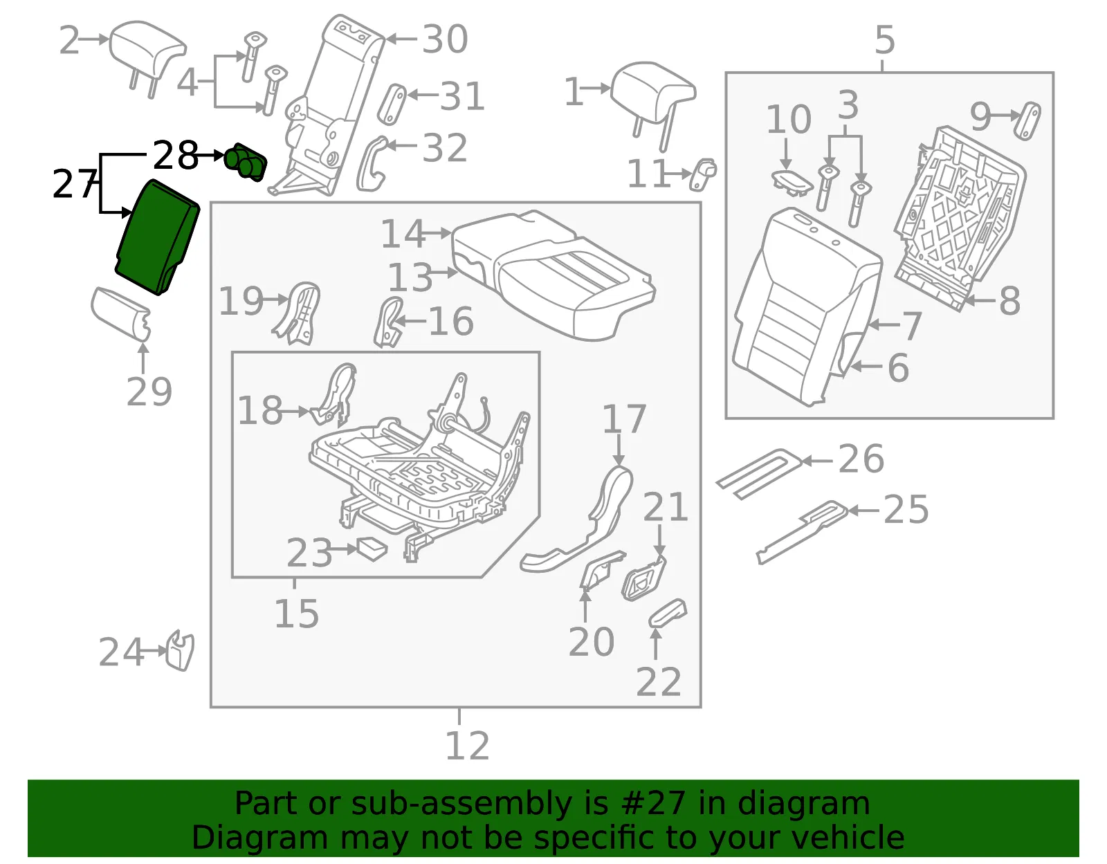 Armrest - Driver's Side (LH) - Kia (89900-C6330C67) - view 2
