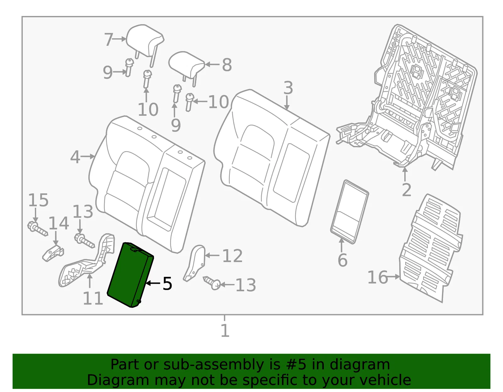 Armrest - Passenger Side (RH) - Kia (89900-D9100BQL) - view 2