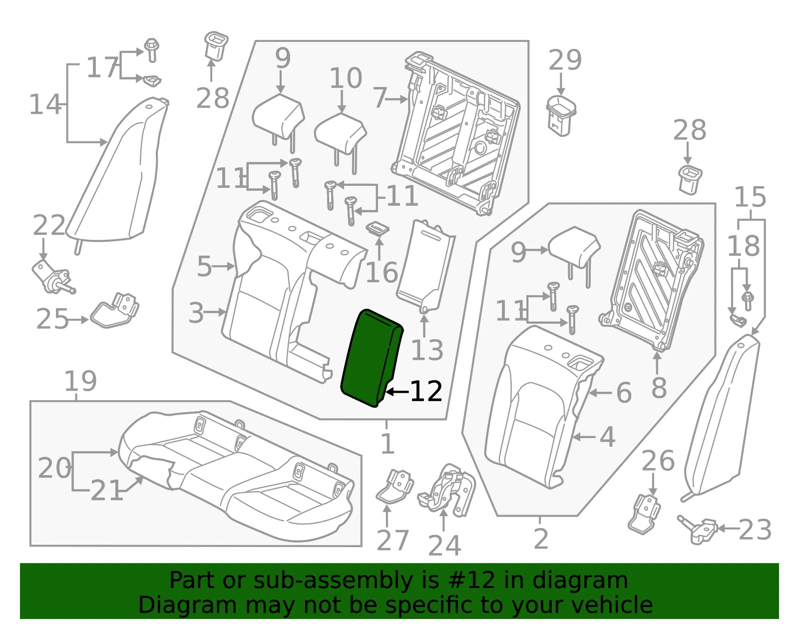 Armrest - Kia (89900-J5010CLX) - view 2