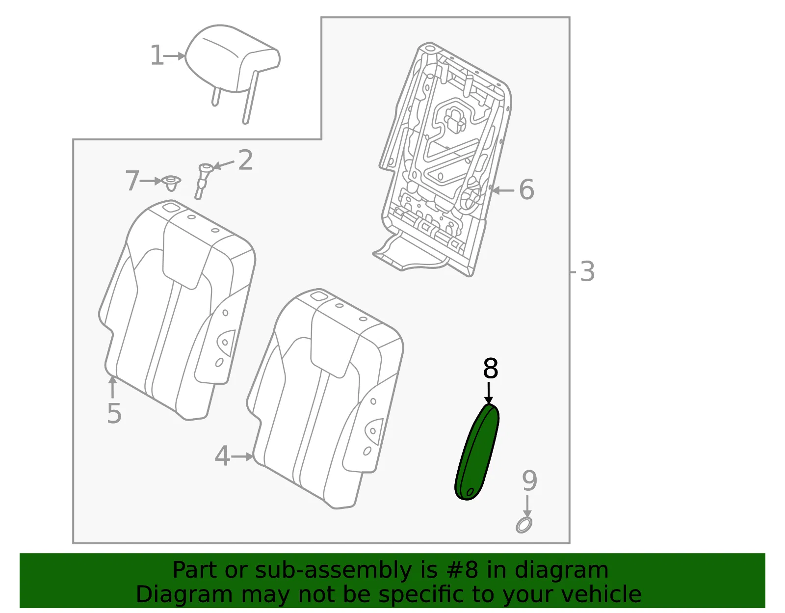 Seat Armrest - Kia (89900-P2510MC3) - view 2