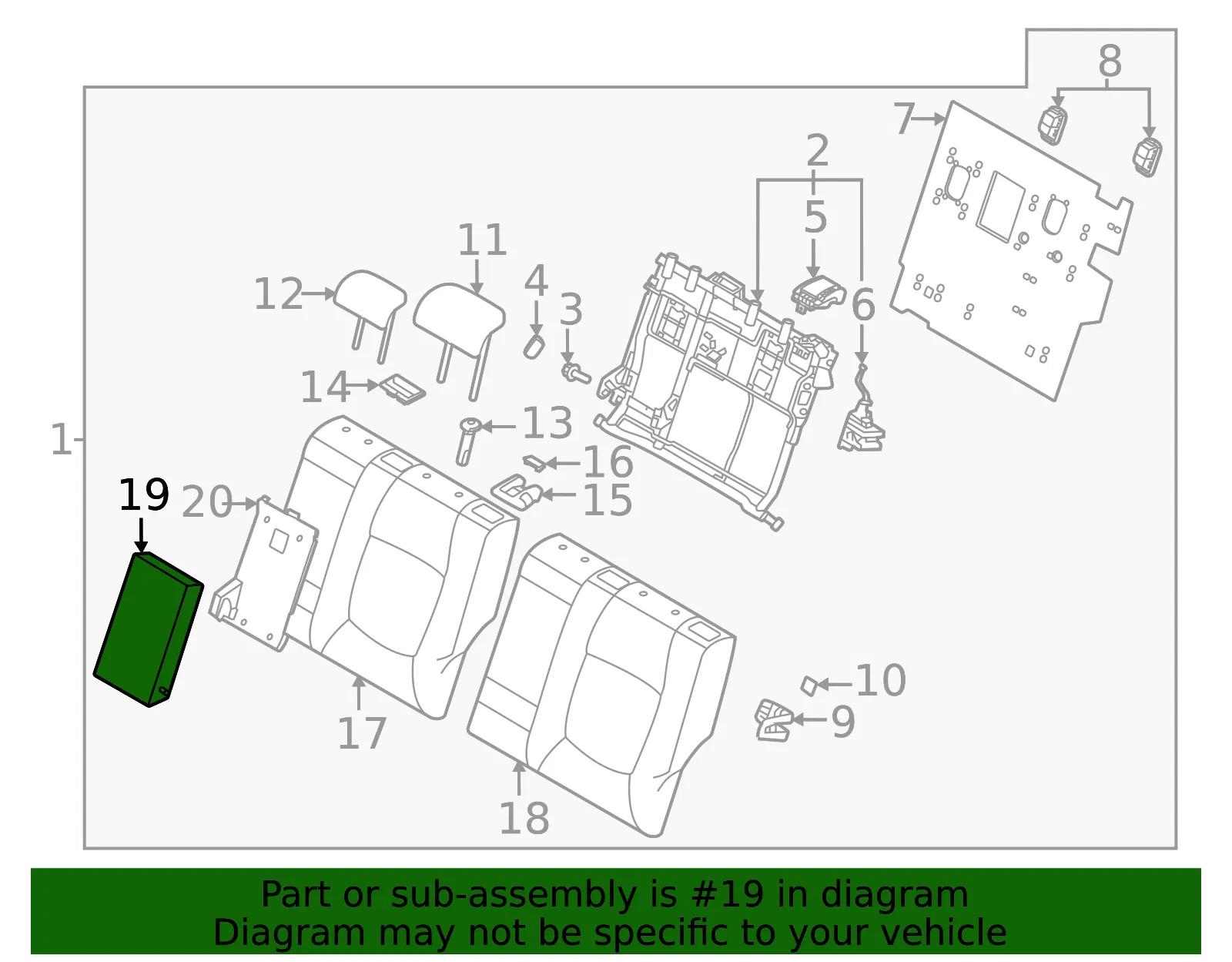 Armrest - Kia (89900-Q5100AXA) - view 2