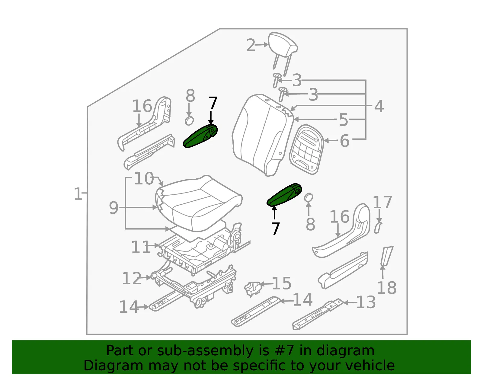 Armrest - Passenger Side (RH) - Kia (89901-4D050CS2) - view 2