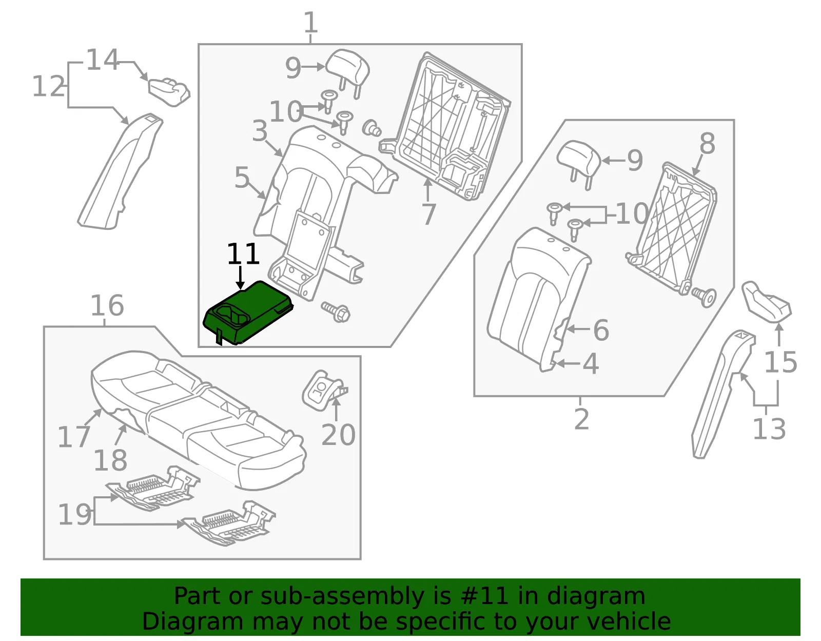 Armrest - Kia (89901-D5520H2B) - view 2