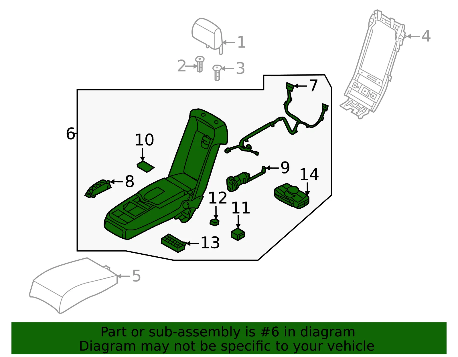 Armrest Assembly - Kia (89905-J6CE0RH2) - view 2