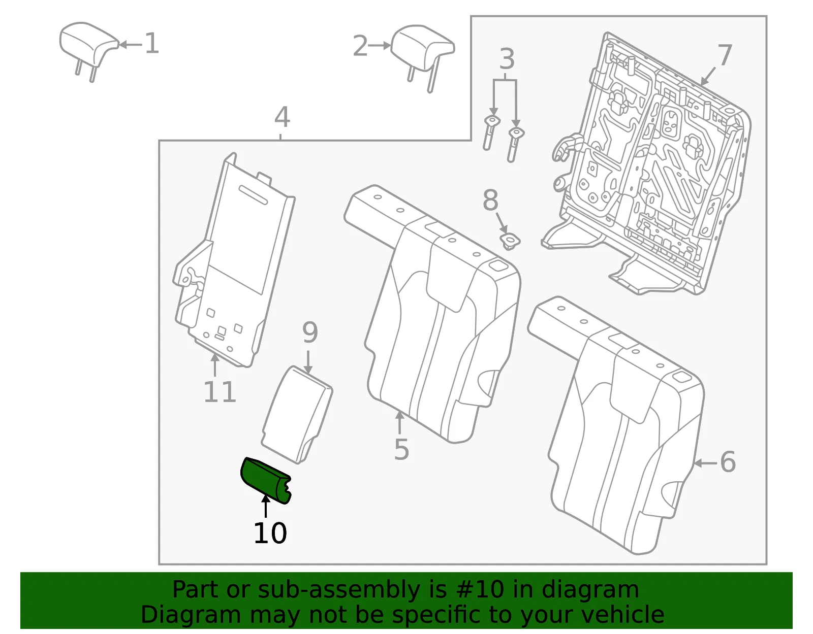 Bolster - Kia (89905-R5100MC3) - view 2