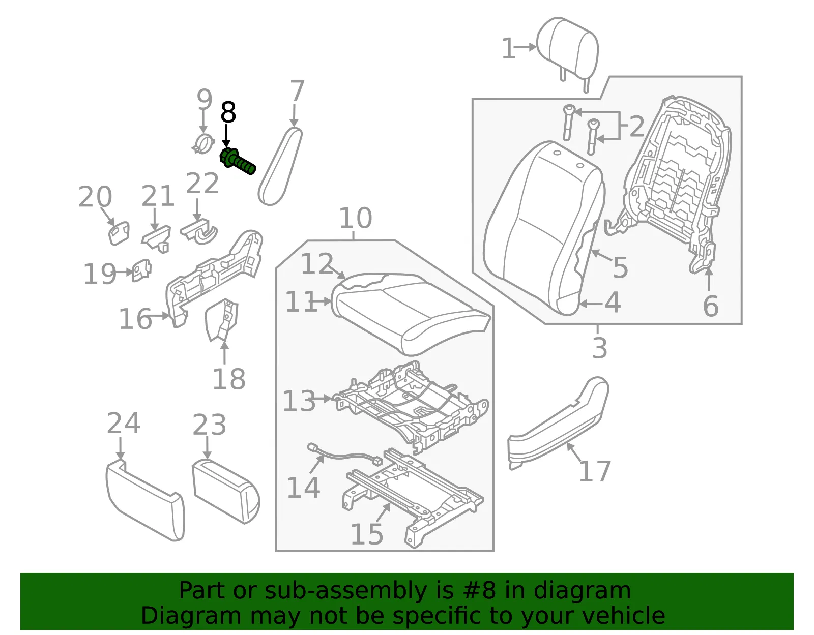 Armrest Screw - Kia (89908-A9700) - view 2