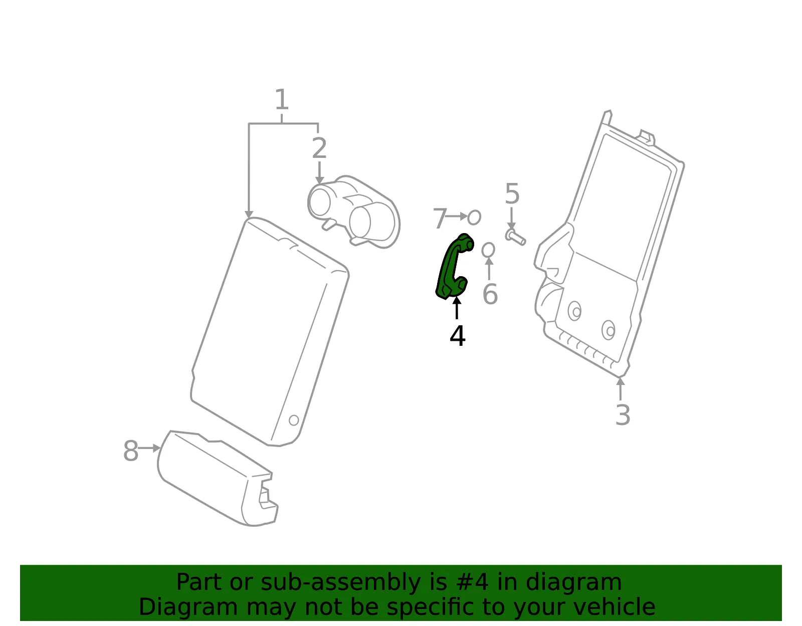 Armrest Bracket - Kia (89912-S9000) - view 2