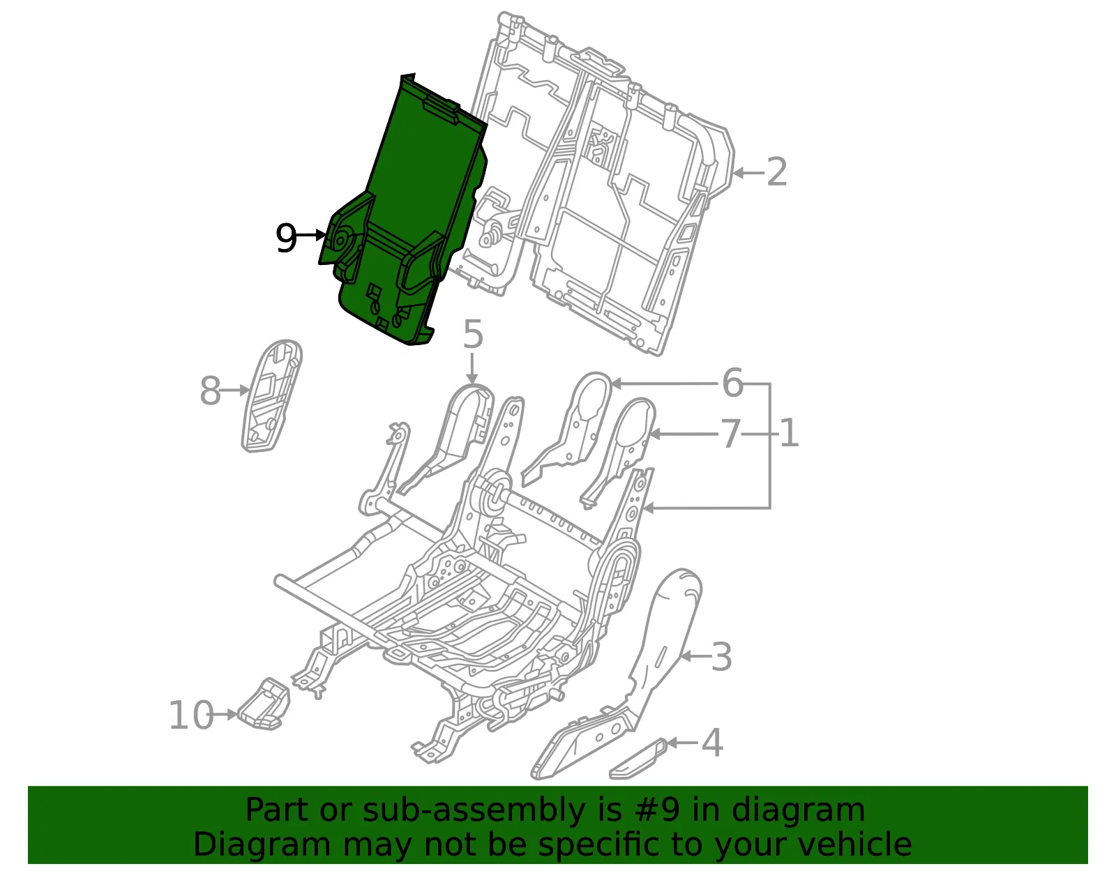 Armrest Base - Kia (89931-CV010) - view 2