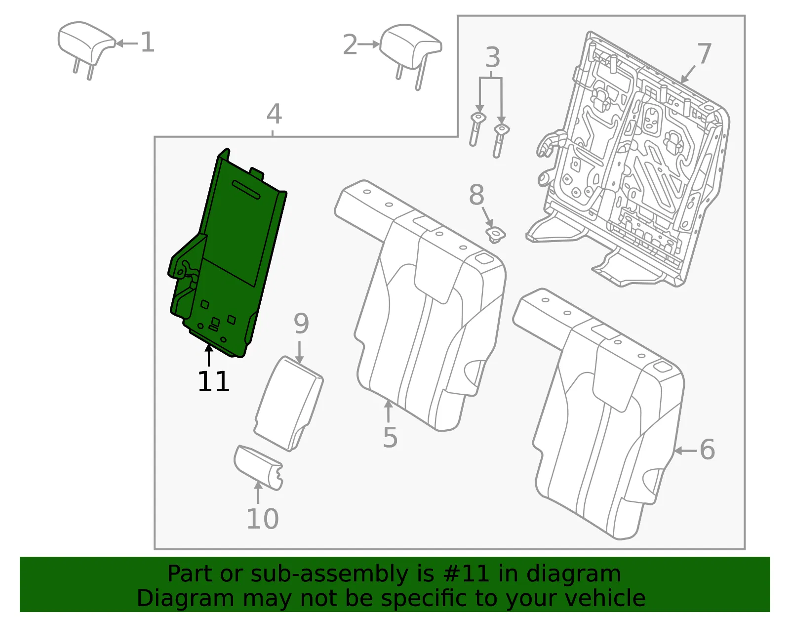 Armrest Base - Kia (89931-R5000) - view 2
