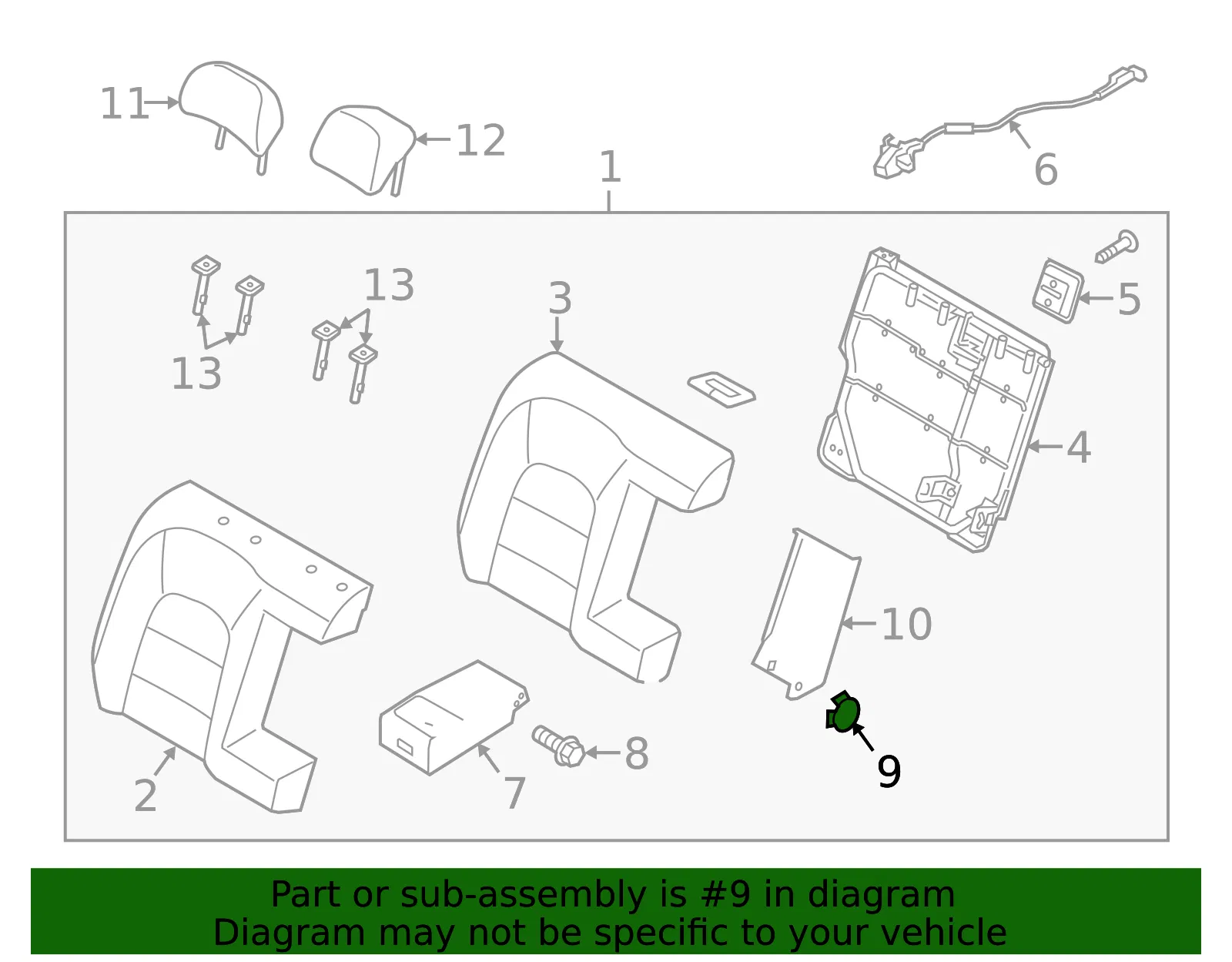 Armrest Cap - Kia (89932-B0100BGG) - view 2