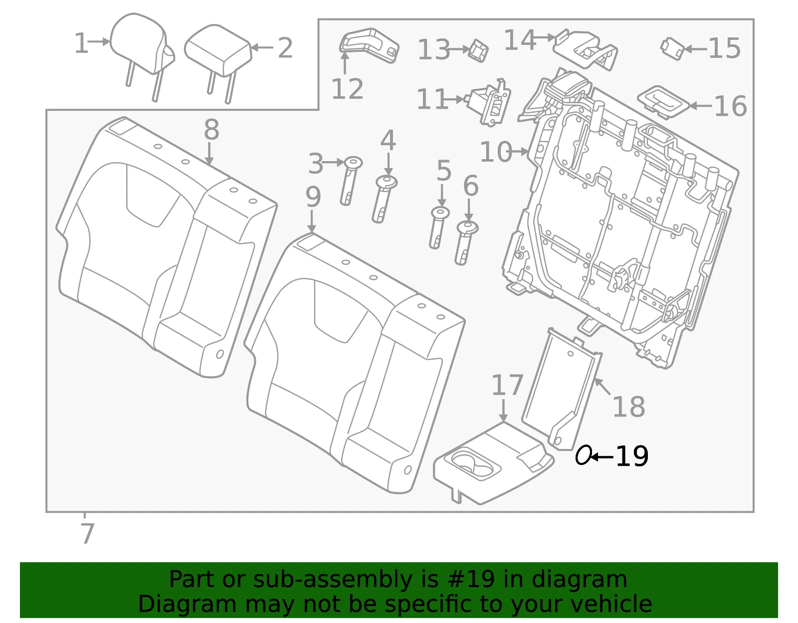 Armrest Cover Cap - Kia (89932-BW010CCV) - view 2
