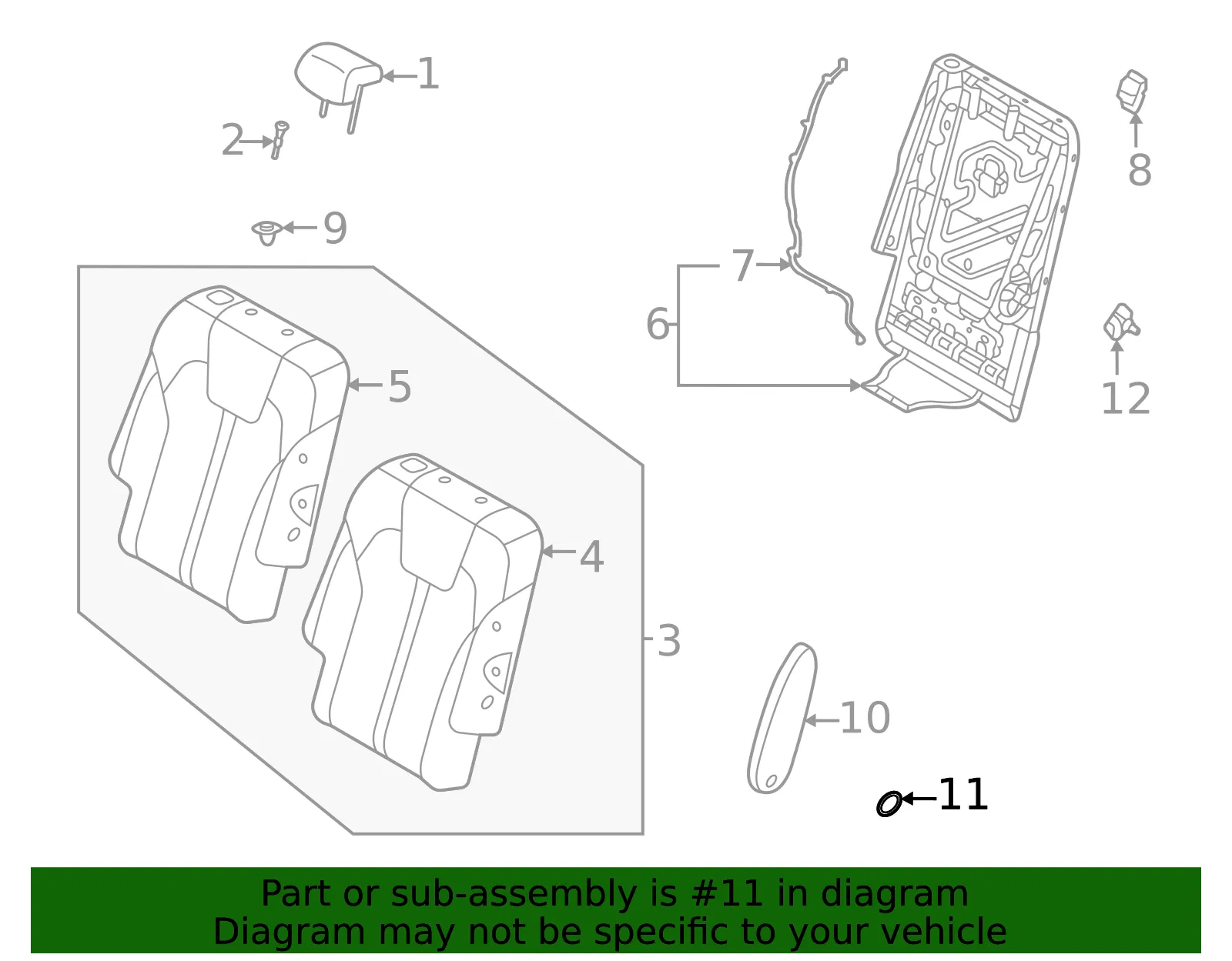 Armrest Cap - Kia (89981-P2500WK) - view 2