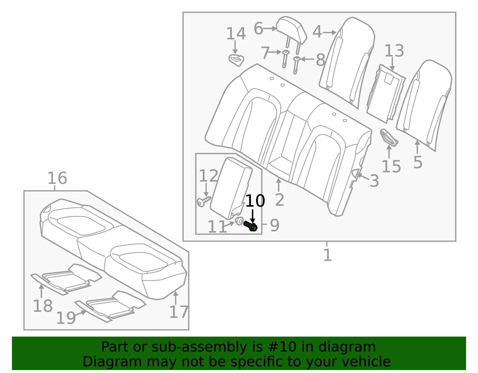 Armrest Bolt - Kia (89992-2T010) - view 2