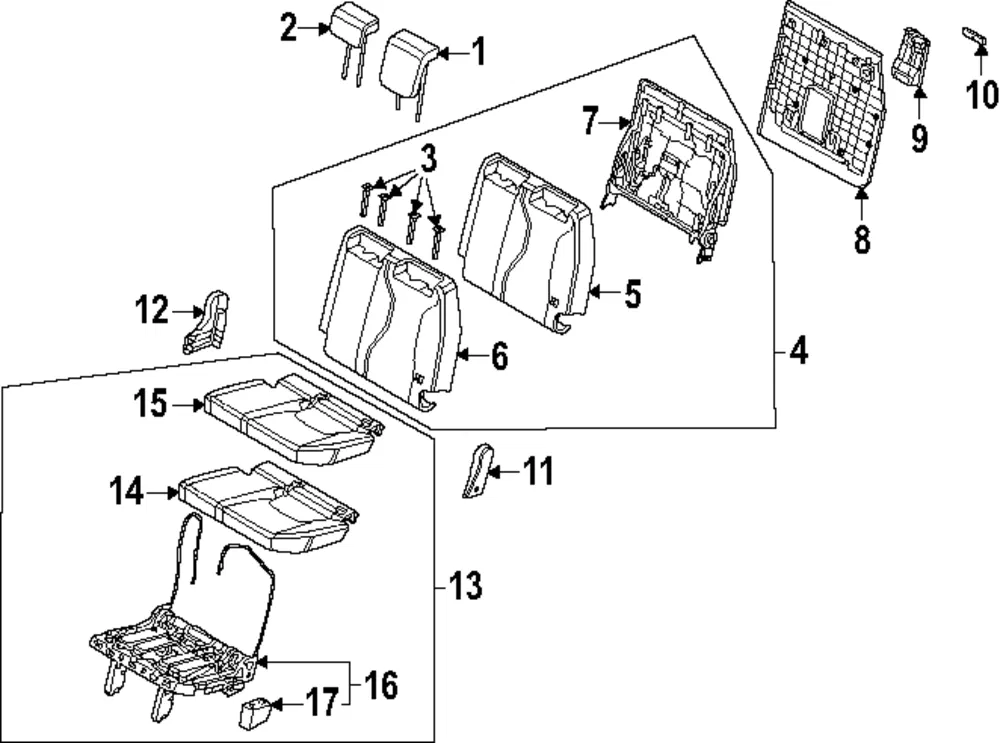 Seat Back Assembly - Kia (89A30-R0131KXP)