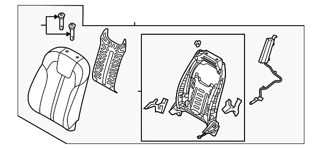 Seat Back Assembly - Kia (89A40-R5710MRU)