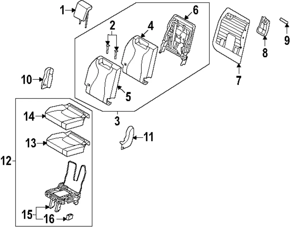 Headrest, Outer - Kia (89A70-R0060K4T)