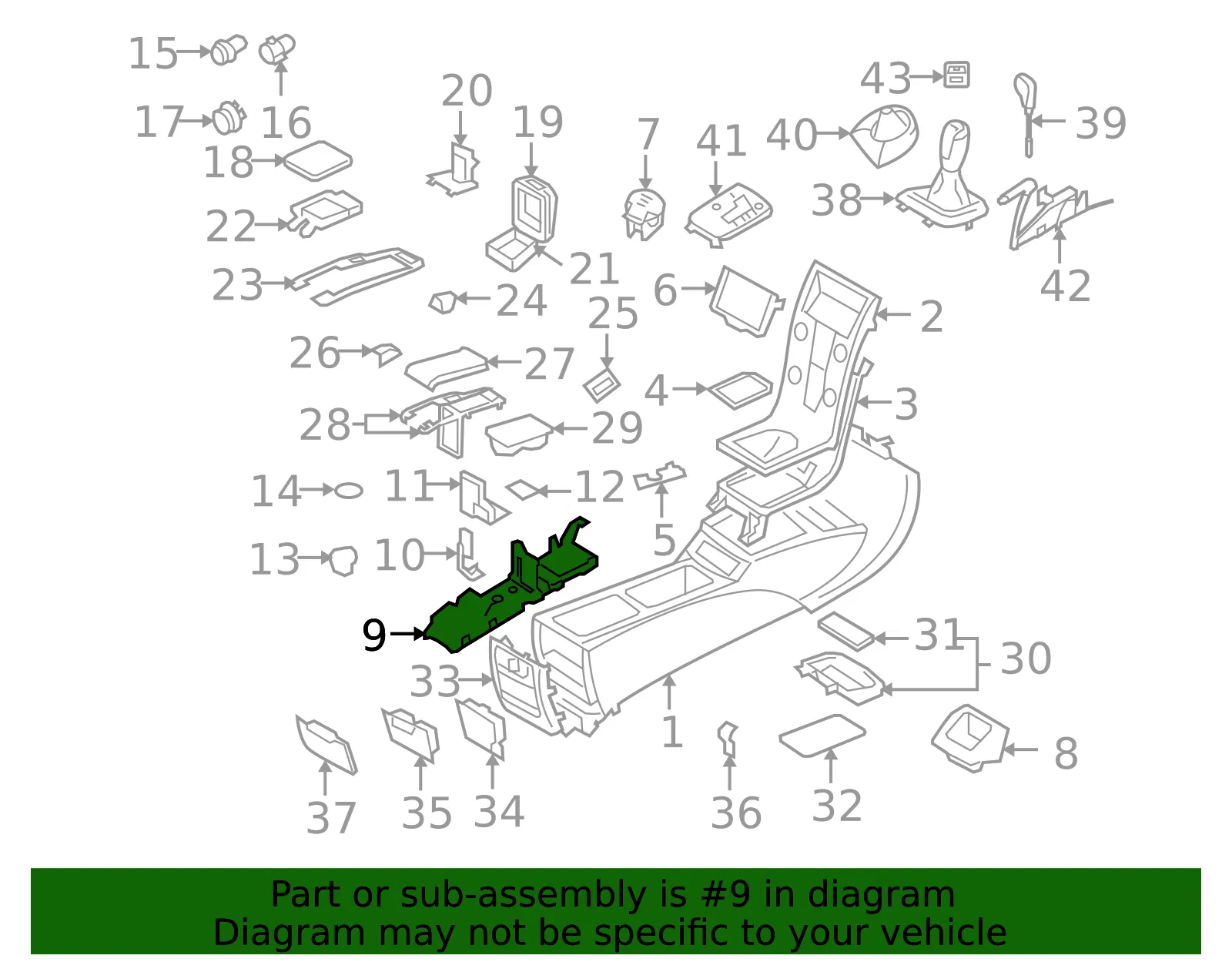 Console Bracket - Volvo (9123233) - view 2