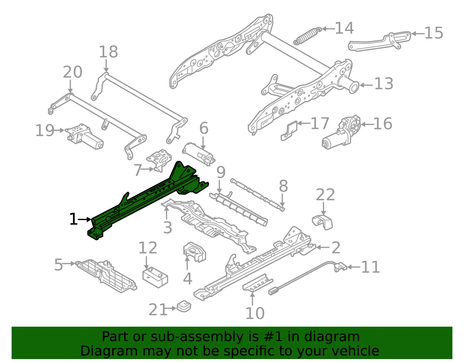 Seat Track - Volvo (9123870) - view 2