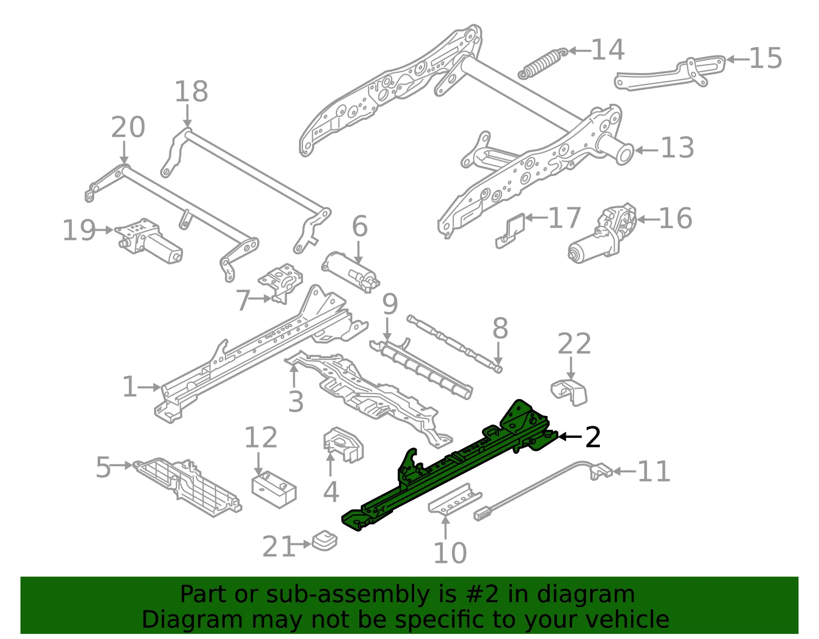 Seat Track - Volvo (9123873) - view 2