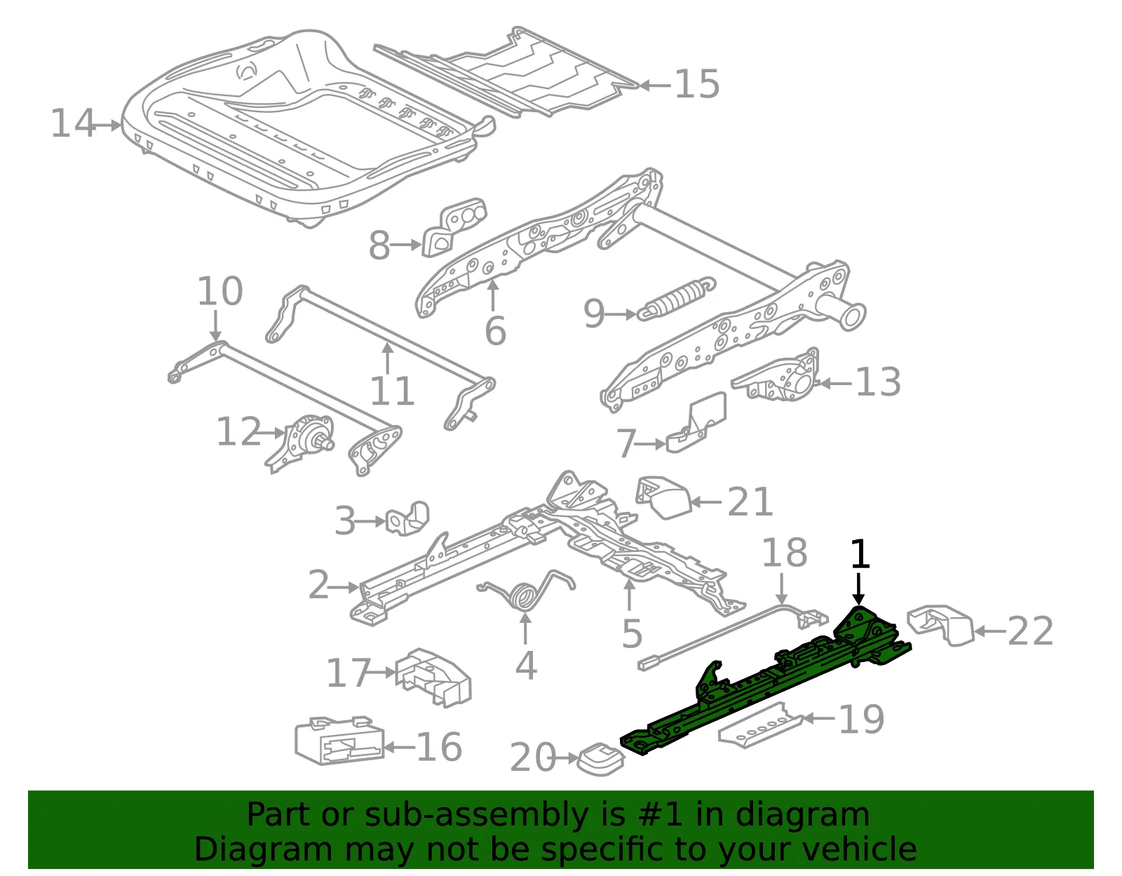 Seat Track - Volvo (9123875) - view 2