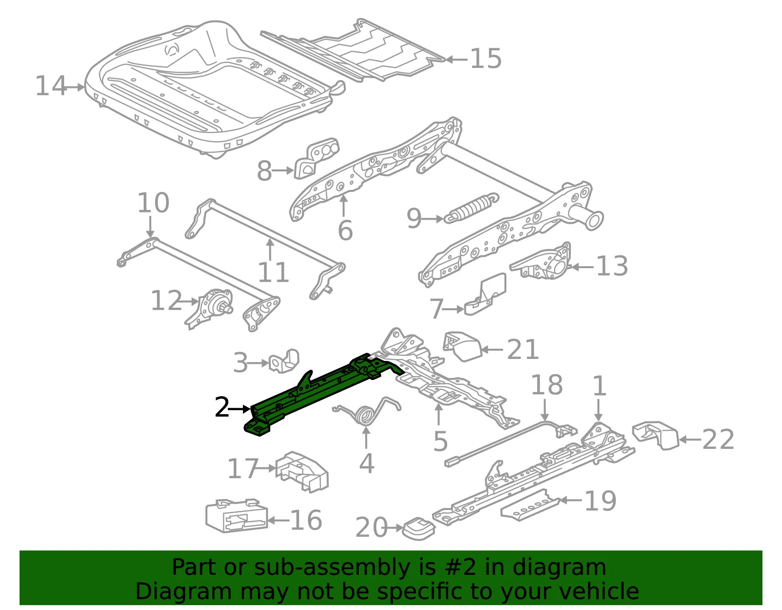 Seat Track - Volvo (9123876) - view 2