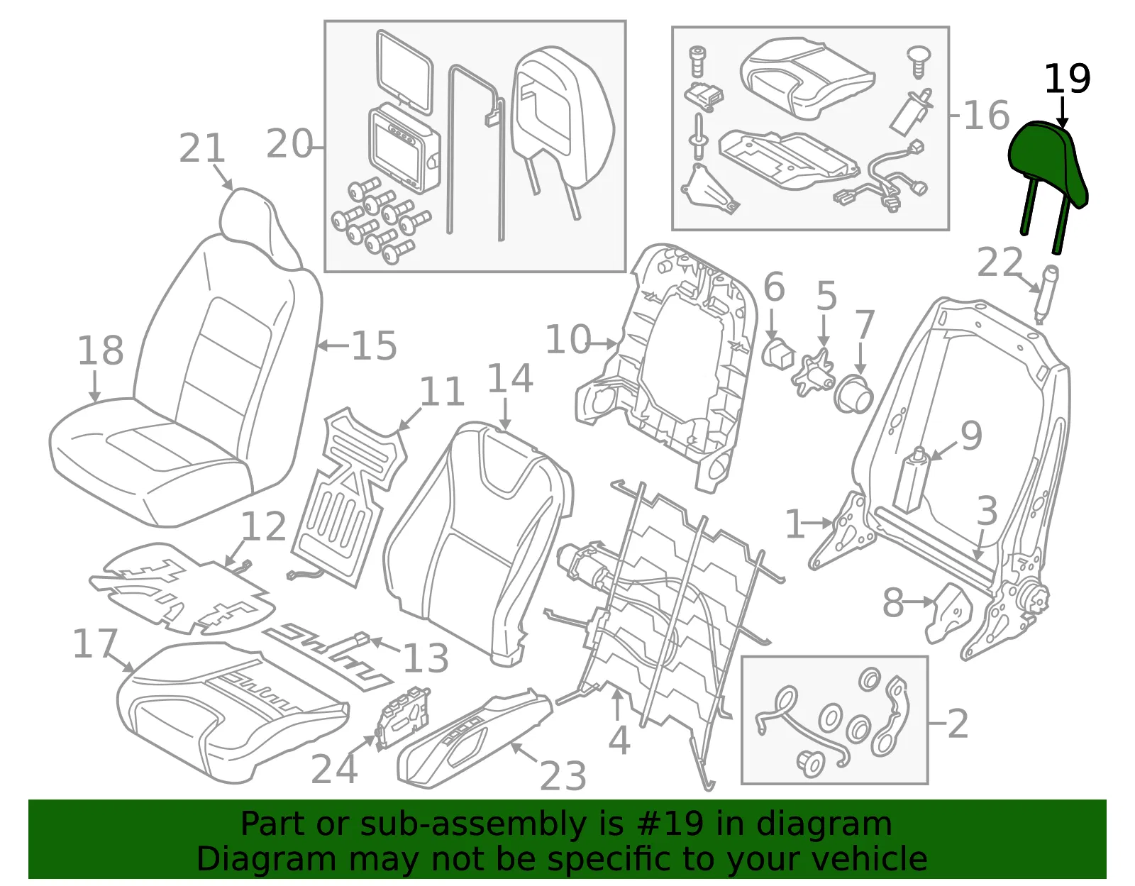 Headrest - Volvo (9124338) - view 2