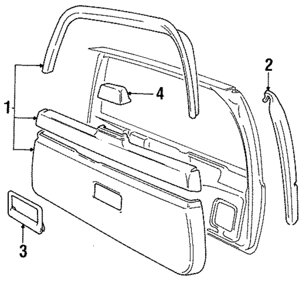 Lift Gate Trim - Volvo (9132880) - view 2