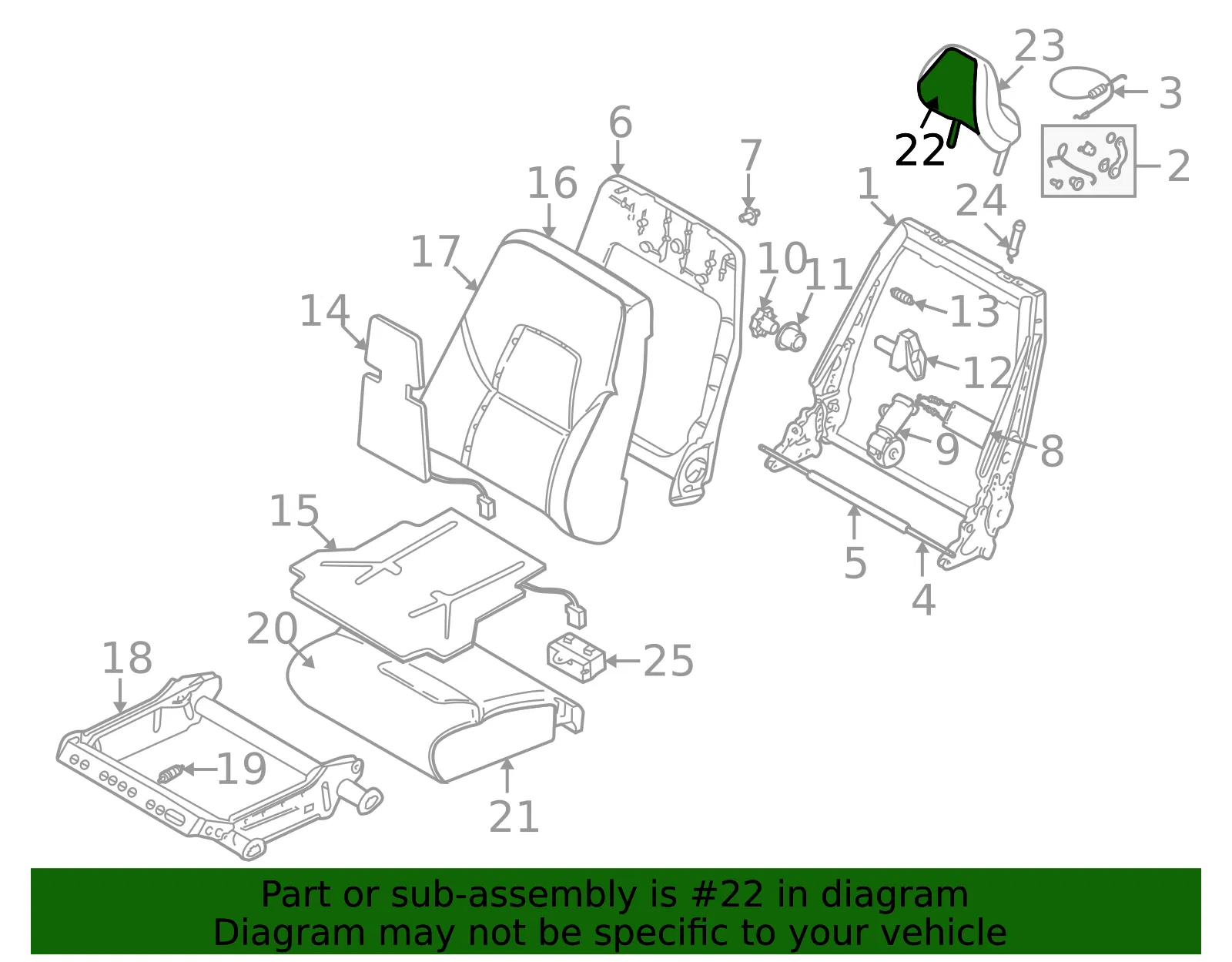 Headrest - Volvo (9141773) - view 2