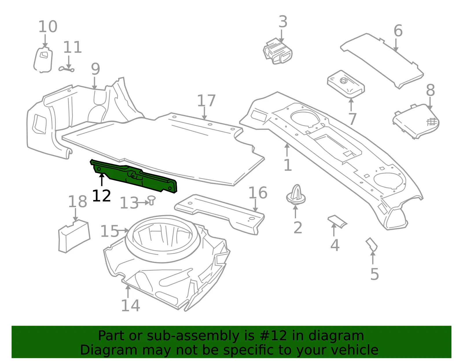 Rear Body Panel Trim Panel - Volvo (9158985) - view 2