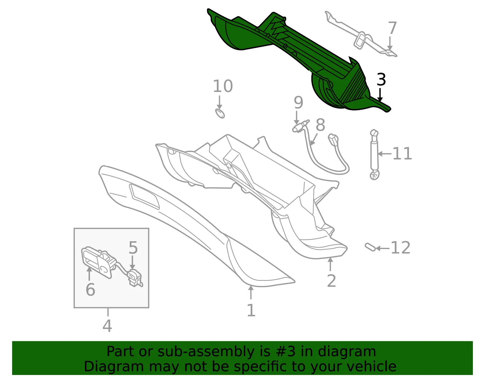 Glove Box Bracket - Volvo (9164486) - view 2