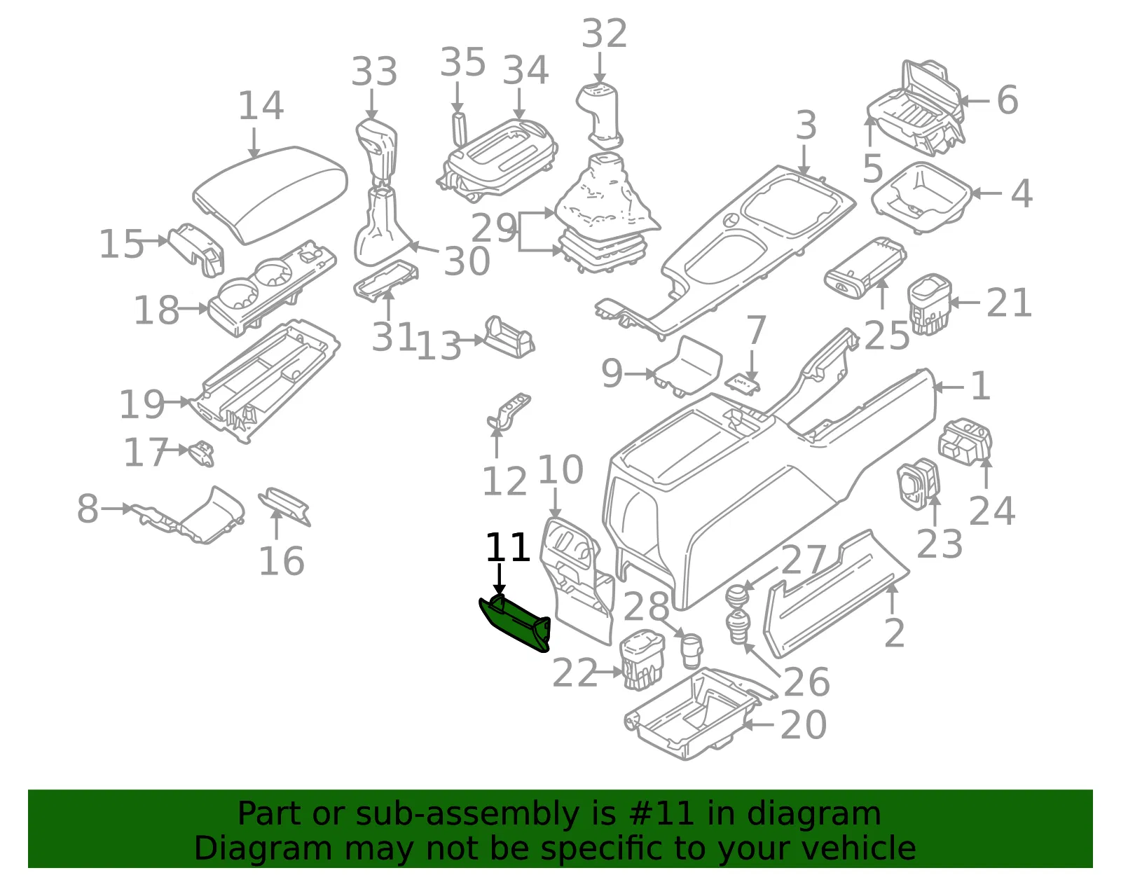 Ash Tray - Volvo (9165047) - view 3