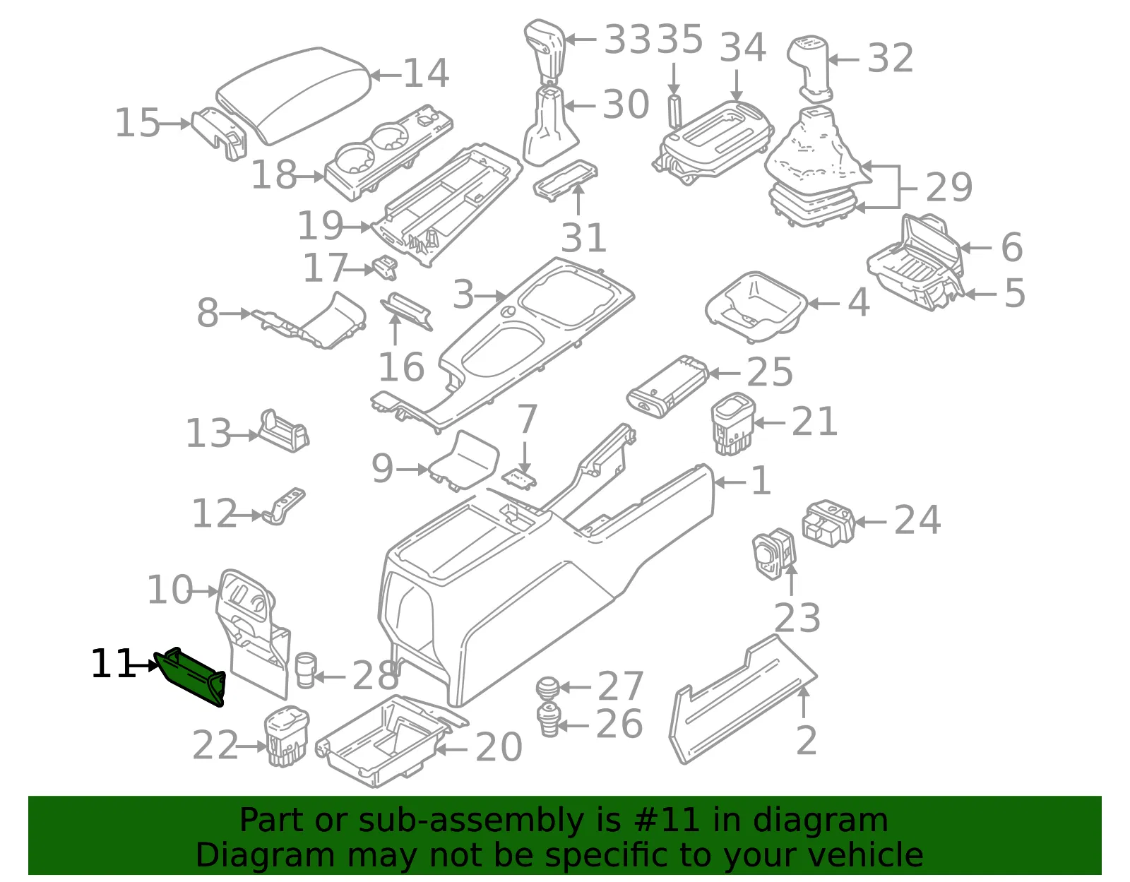 Ash Tray - Volvo (9165052) - view 2