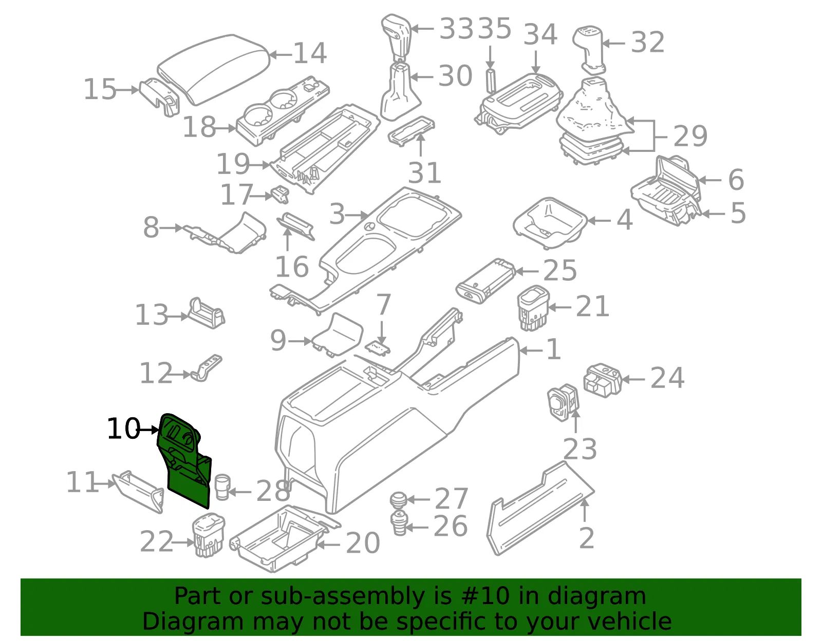 Console Panel - Volvo (9165055) - view 3