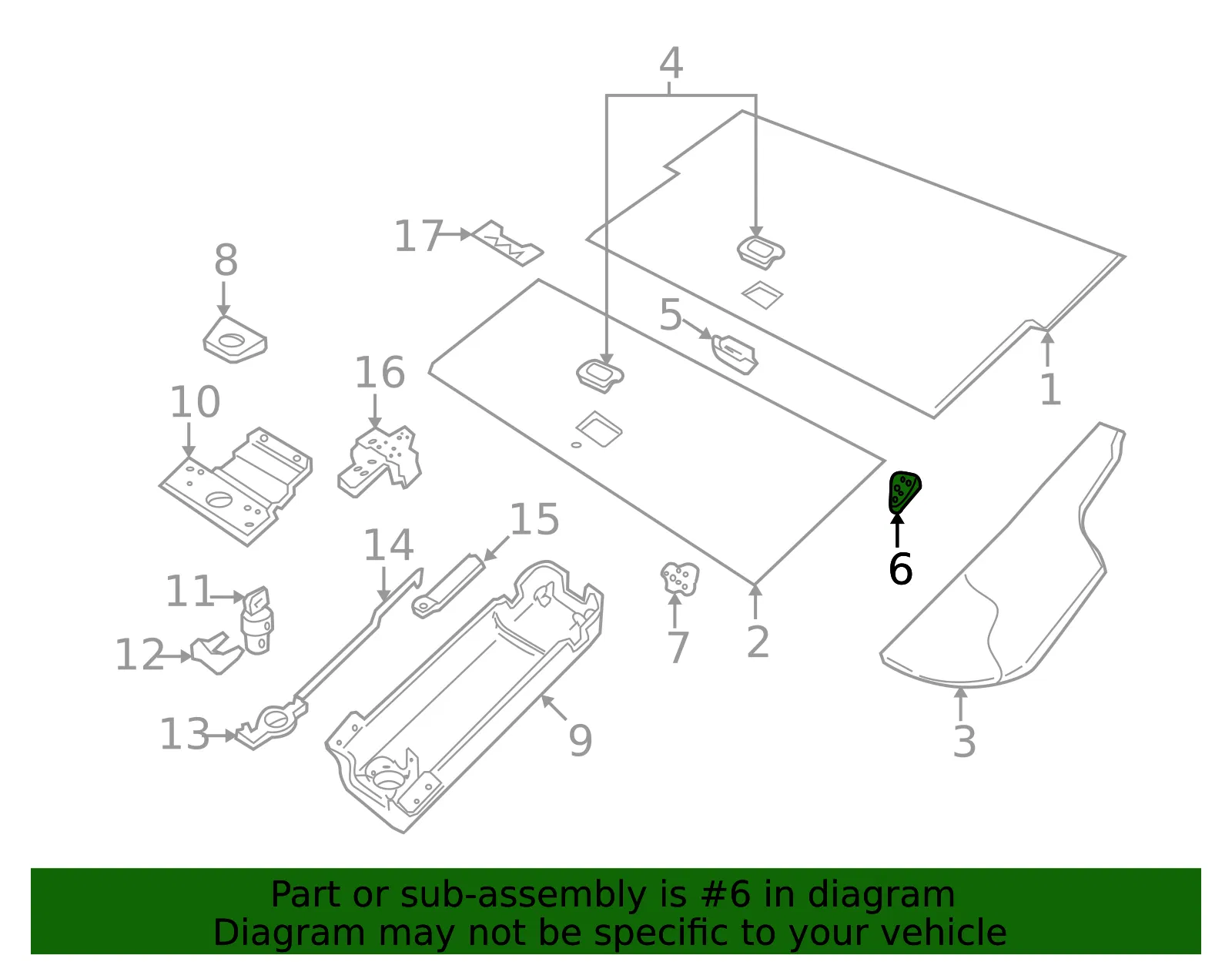 Floor Carpet Bracket - Volvo (9165154) - view 2