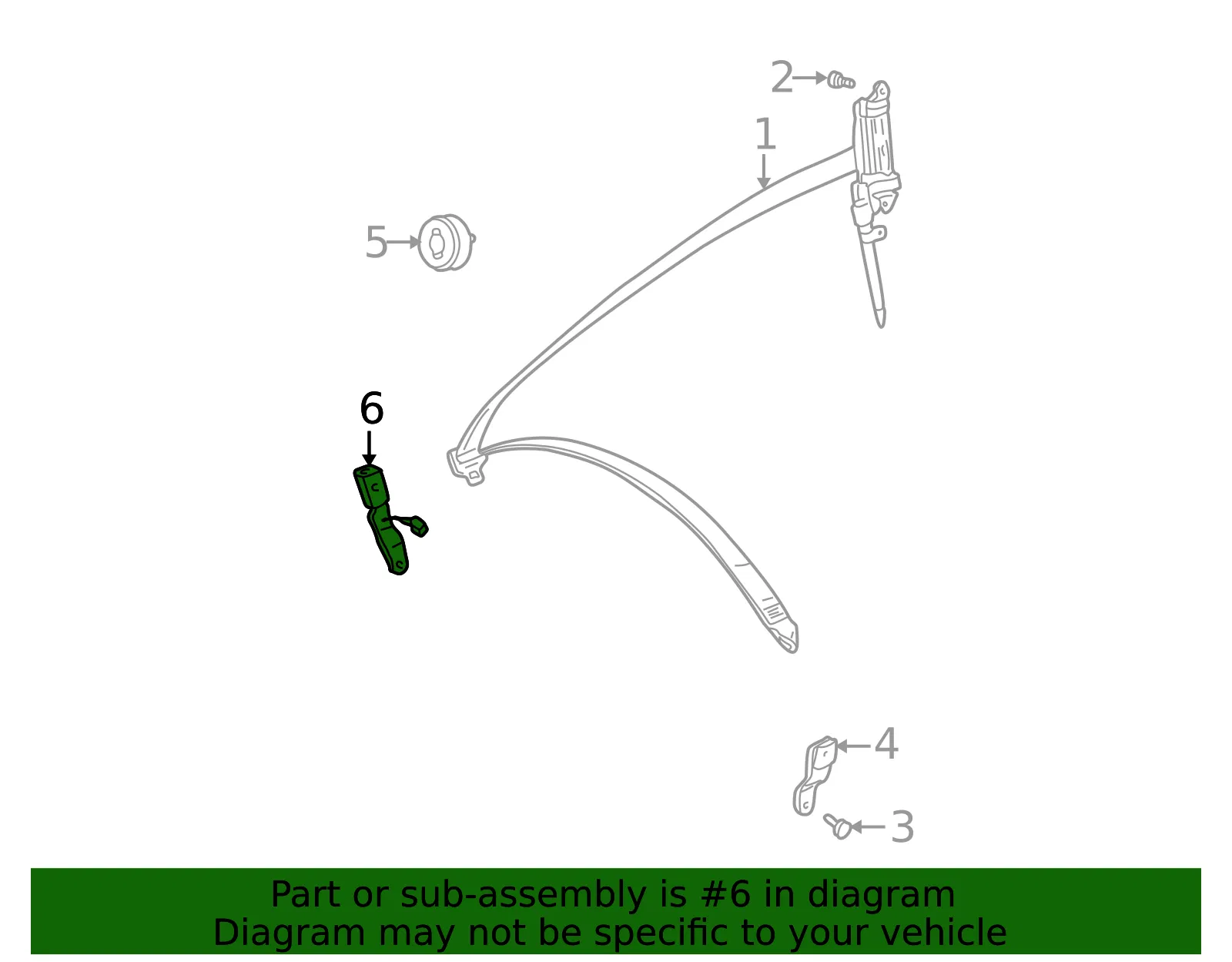 Buckle - Passenger Side (RH) - Volvo (9167652) - view 2