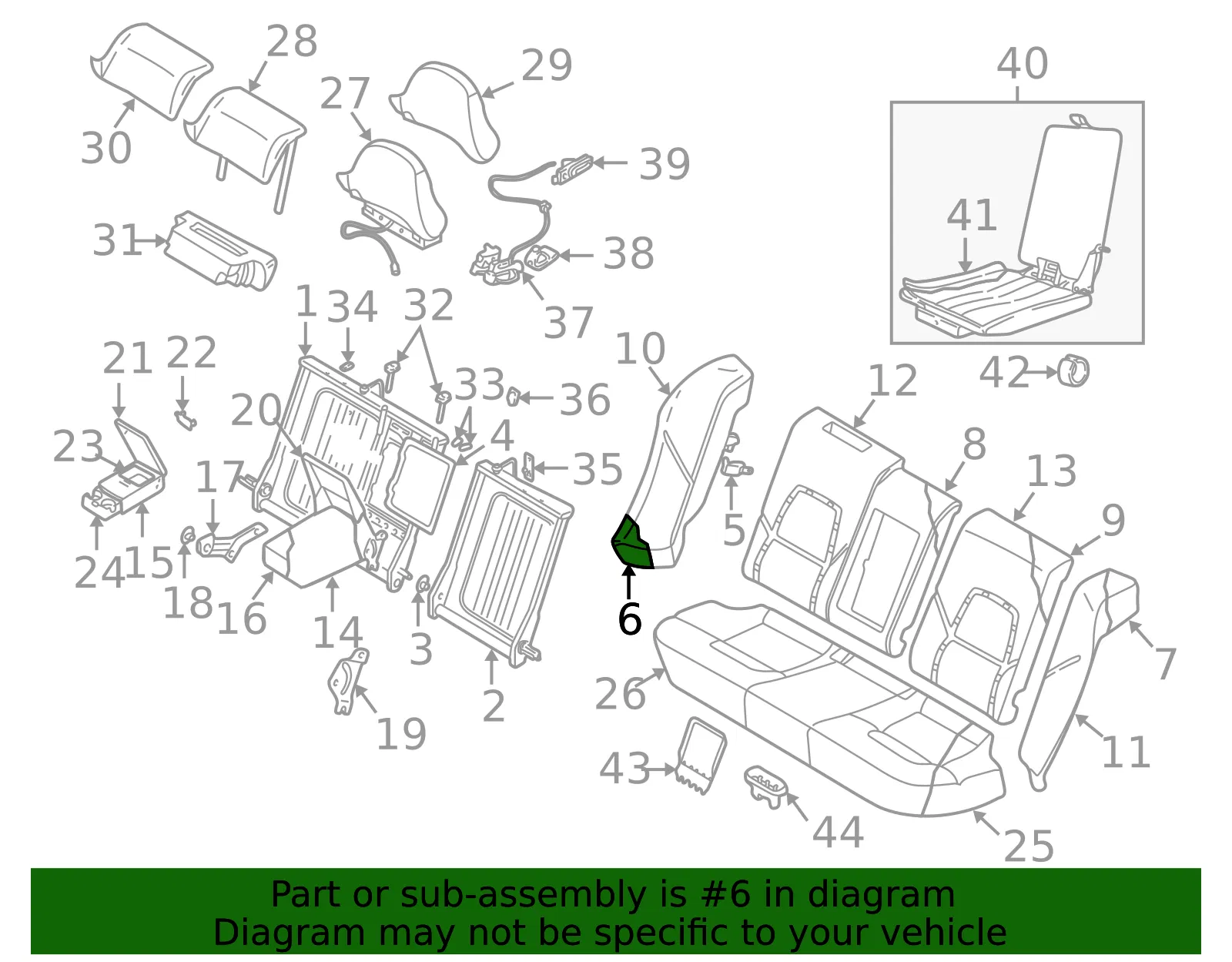 Seat Back Cushion - Volvo (9191703) - view 2