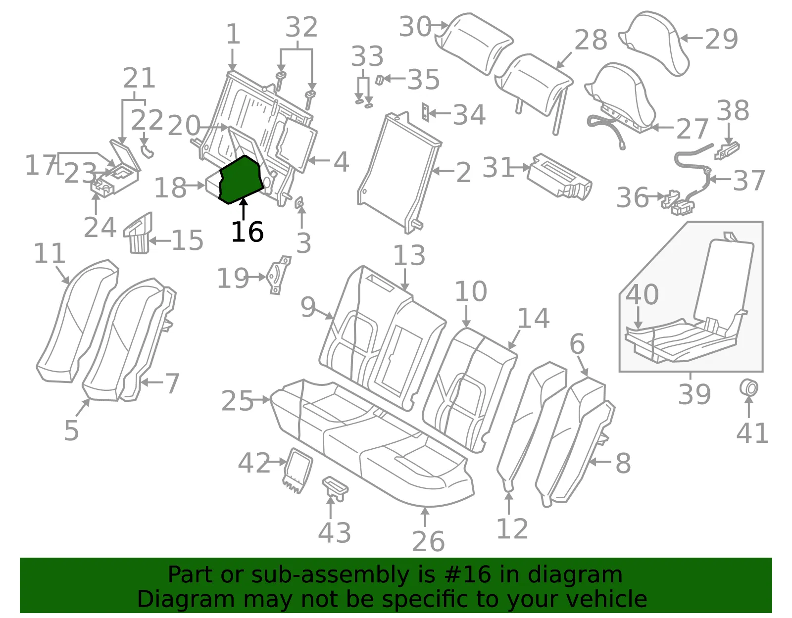 Seat Armrest - Volvo (9191860) - view 2