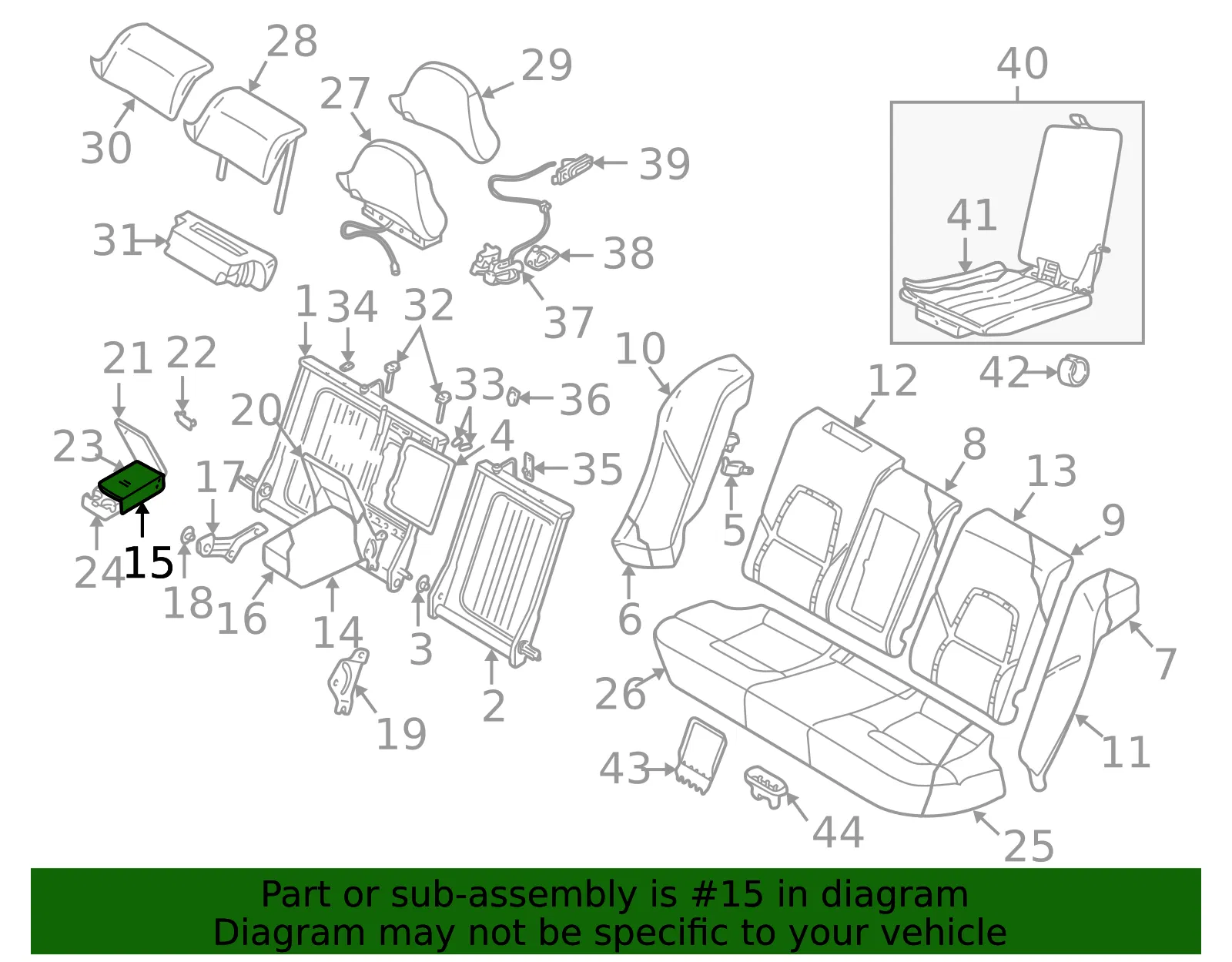 Seat Armrest - Volvo (9191861) - view 2