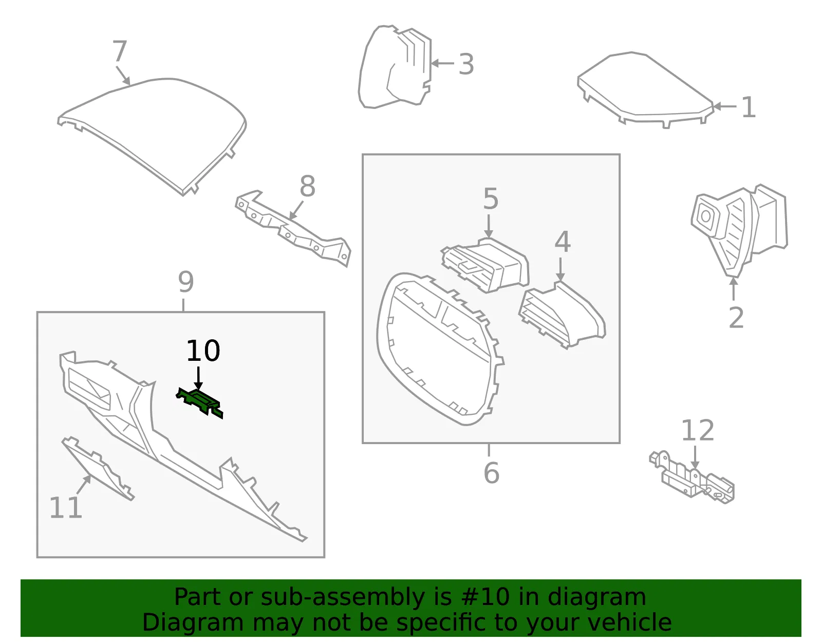 Lower Trim Bracket - Kia (91931-S2050) - view 2