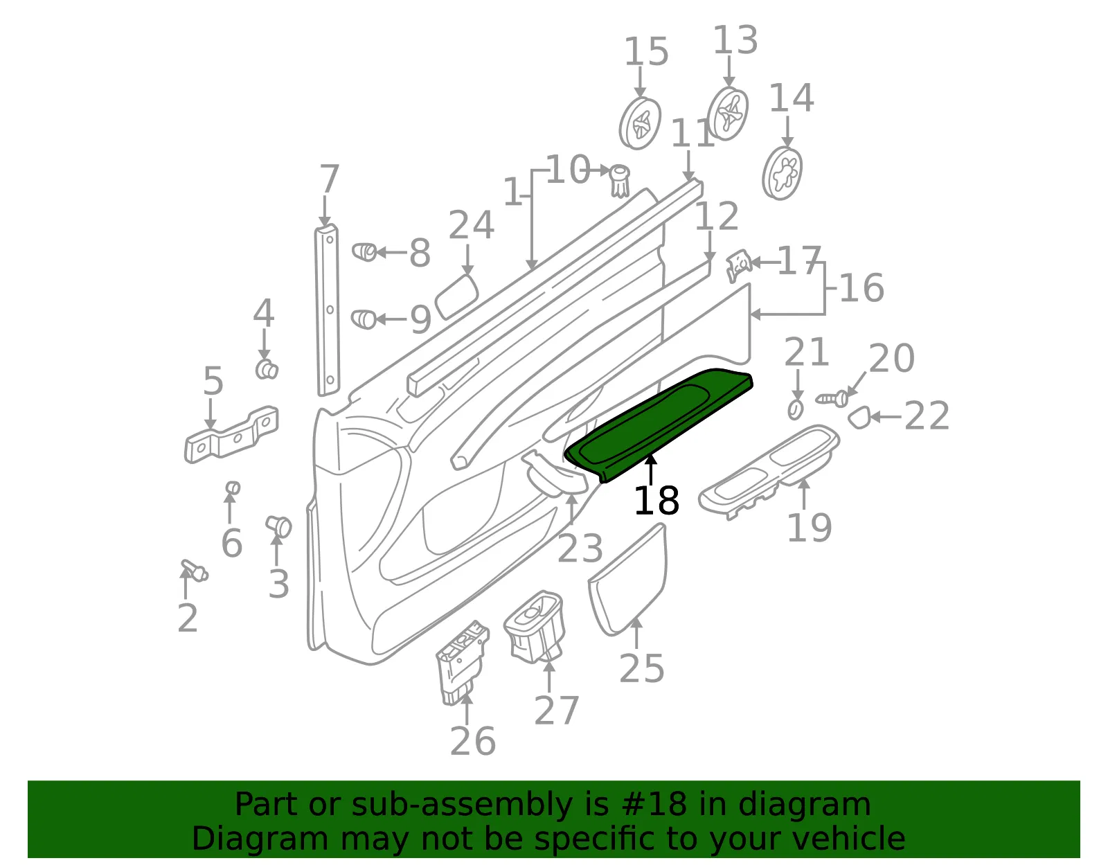 Armrest - Passenger Side (RH) - Volvo (9196939) - view 2