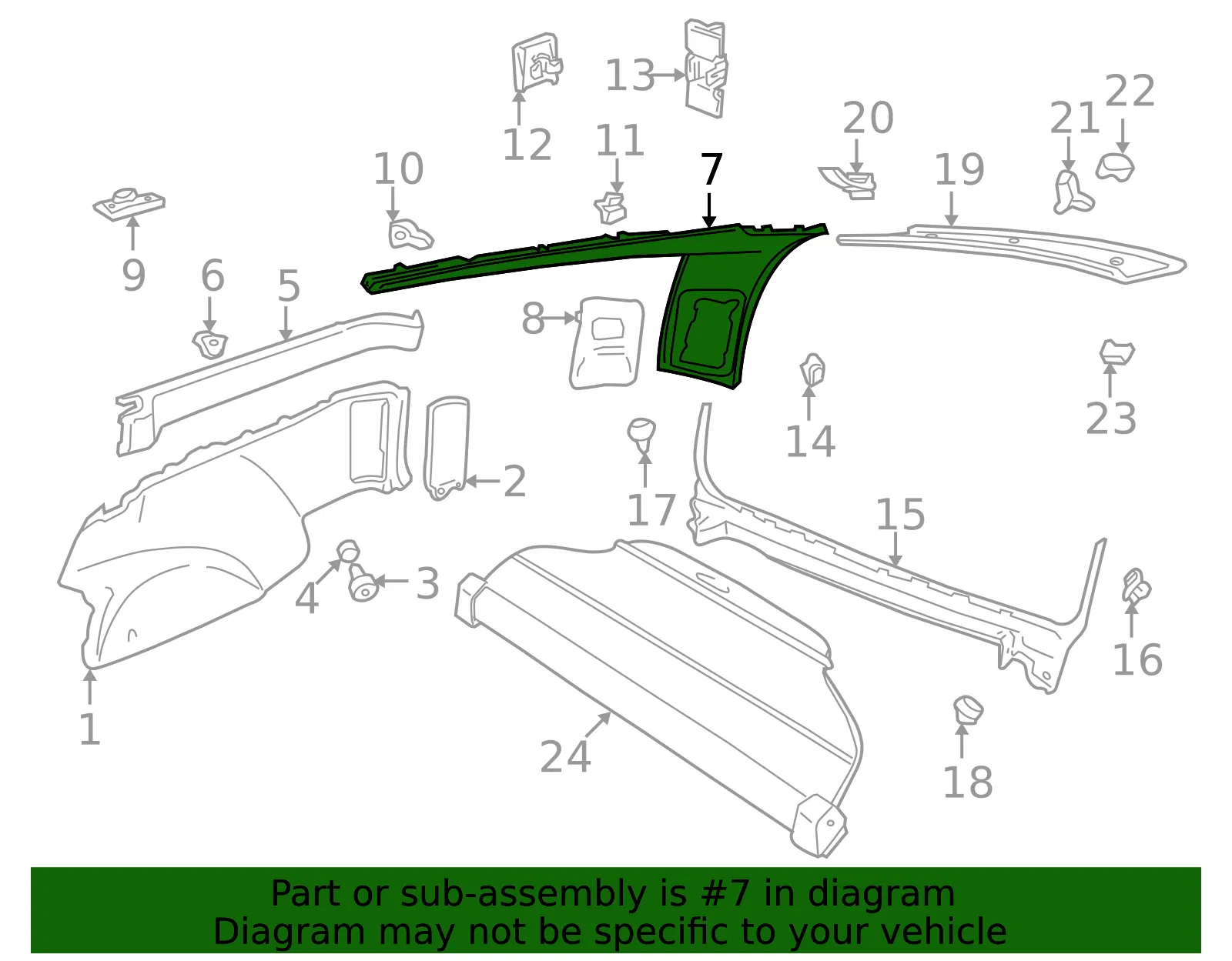 Trunk Trim Panel - Volvo (9198298) - view 2