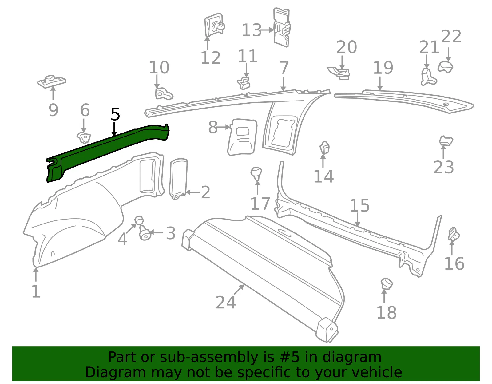 Trunk Trim Panel - Volvo (9198393) - view 2
