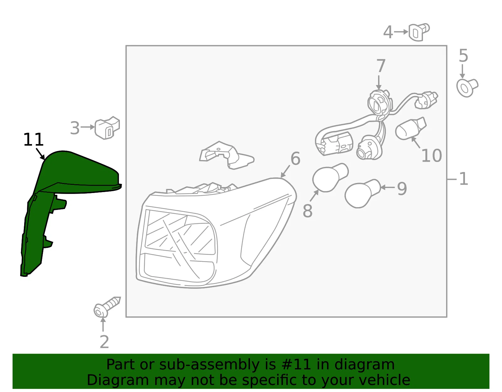 Inner Trim - Driver's Side (LH) - Kia (92411-A9600) - view 2